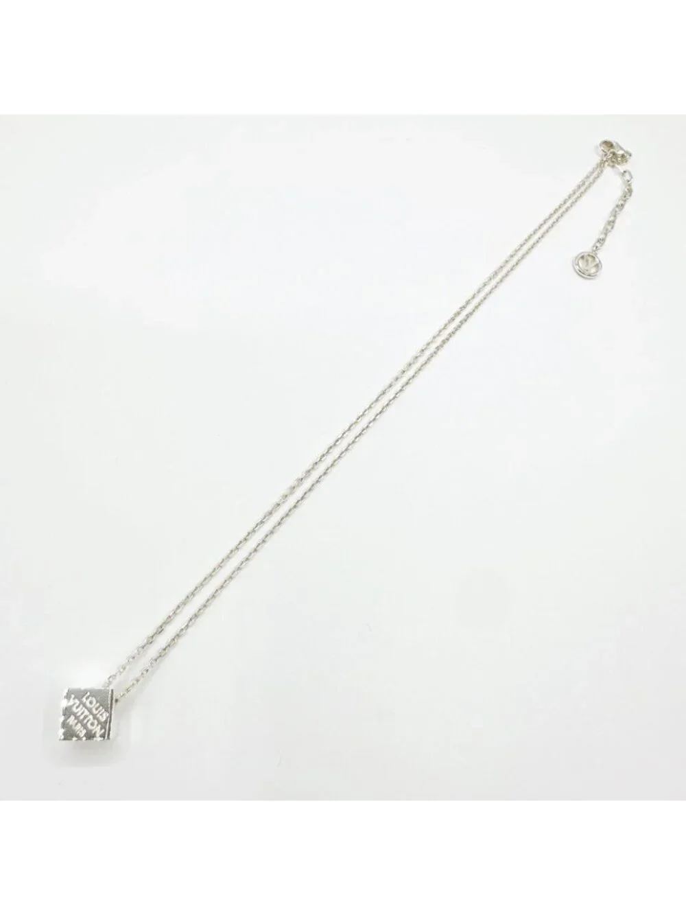 Louis Vuitton Necklace LV Cube Silver