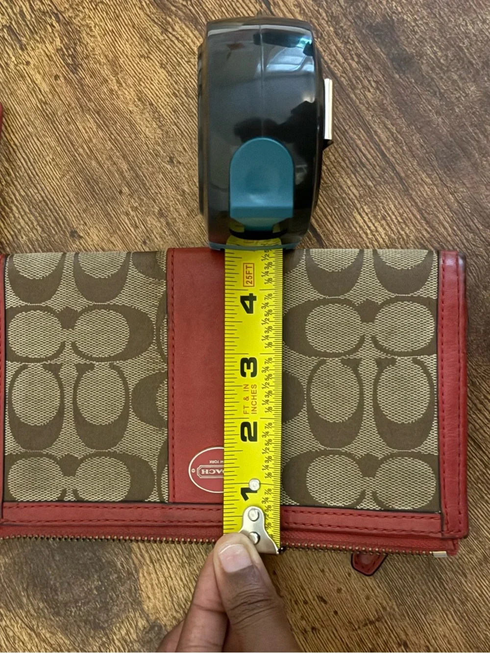Coach wristlet brown