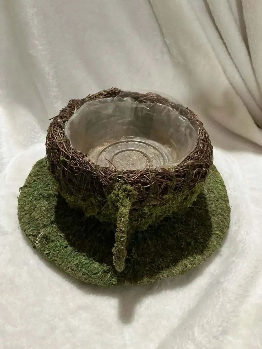 Fairy Garden Tea Cup Planter Moss Twig Container