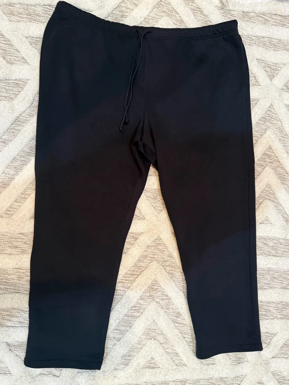 SKIMS FLEECE LOUNGE Mens Classic Straight Leg Pant Washed Onyx Black 5X NWT!!