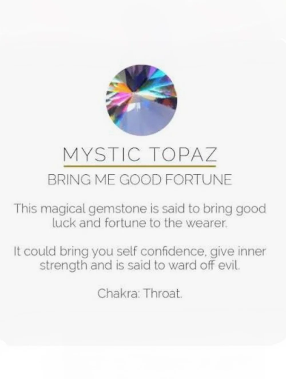 Handmade mystic topaz