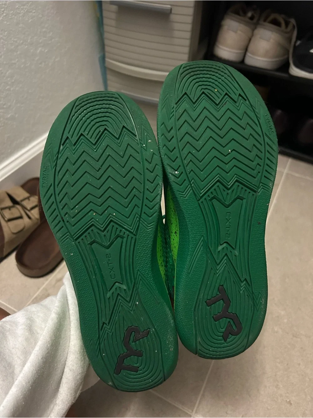 TYR trainers worn