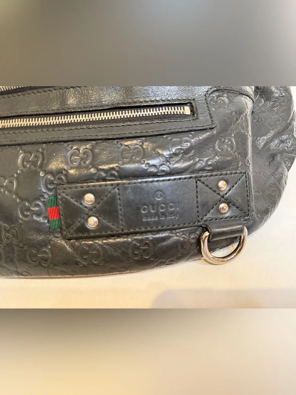 Gucci black leather