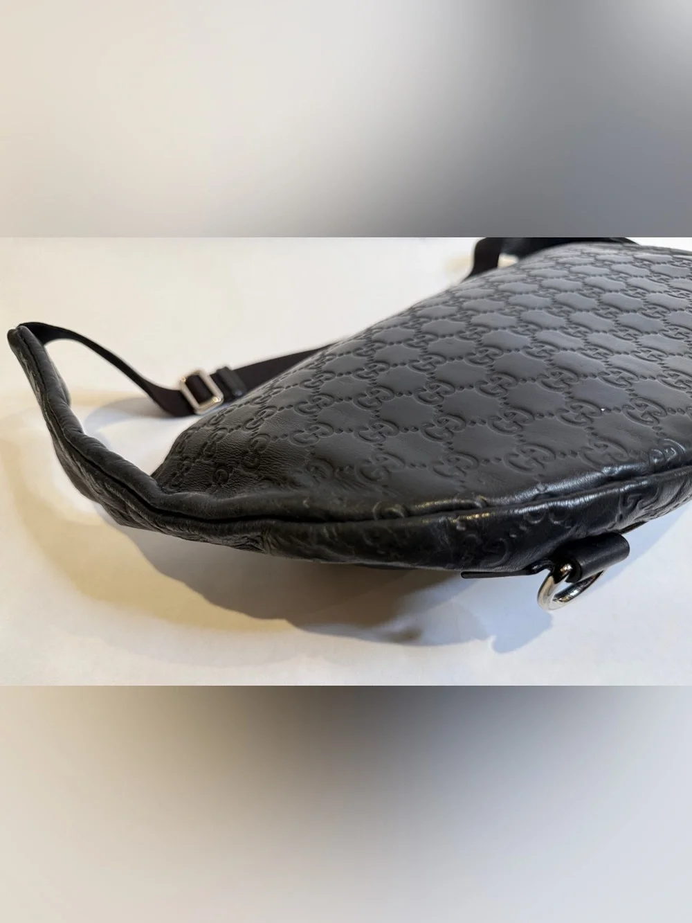Gucci black leather