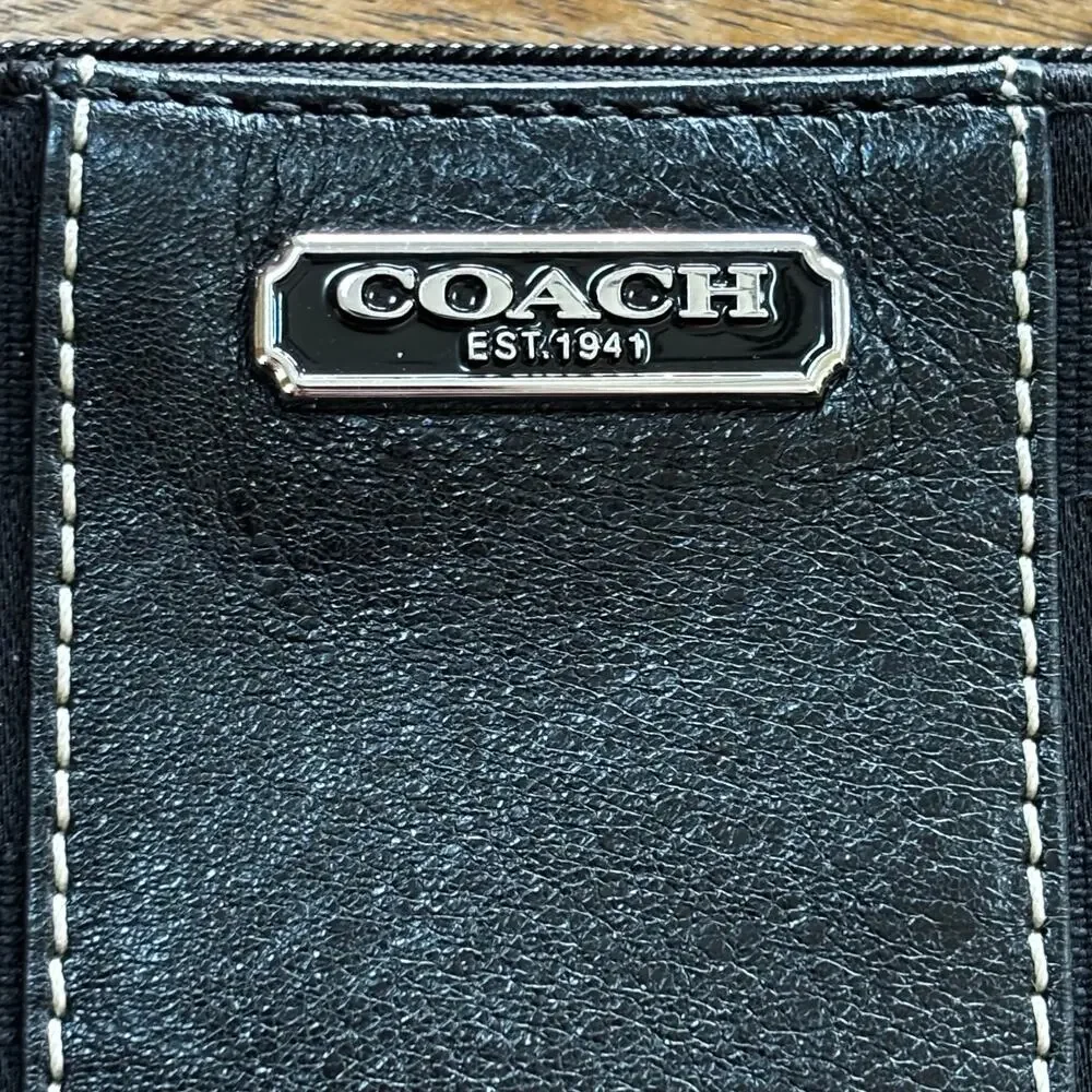 Coach black wristlet