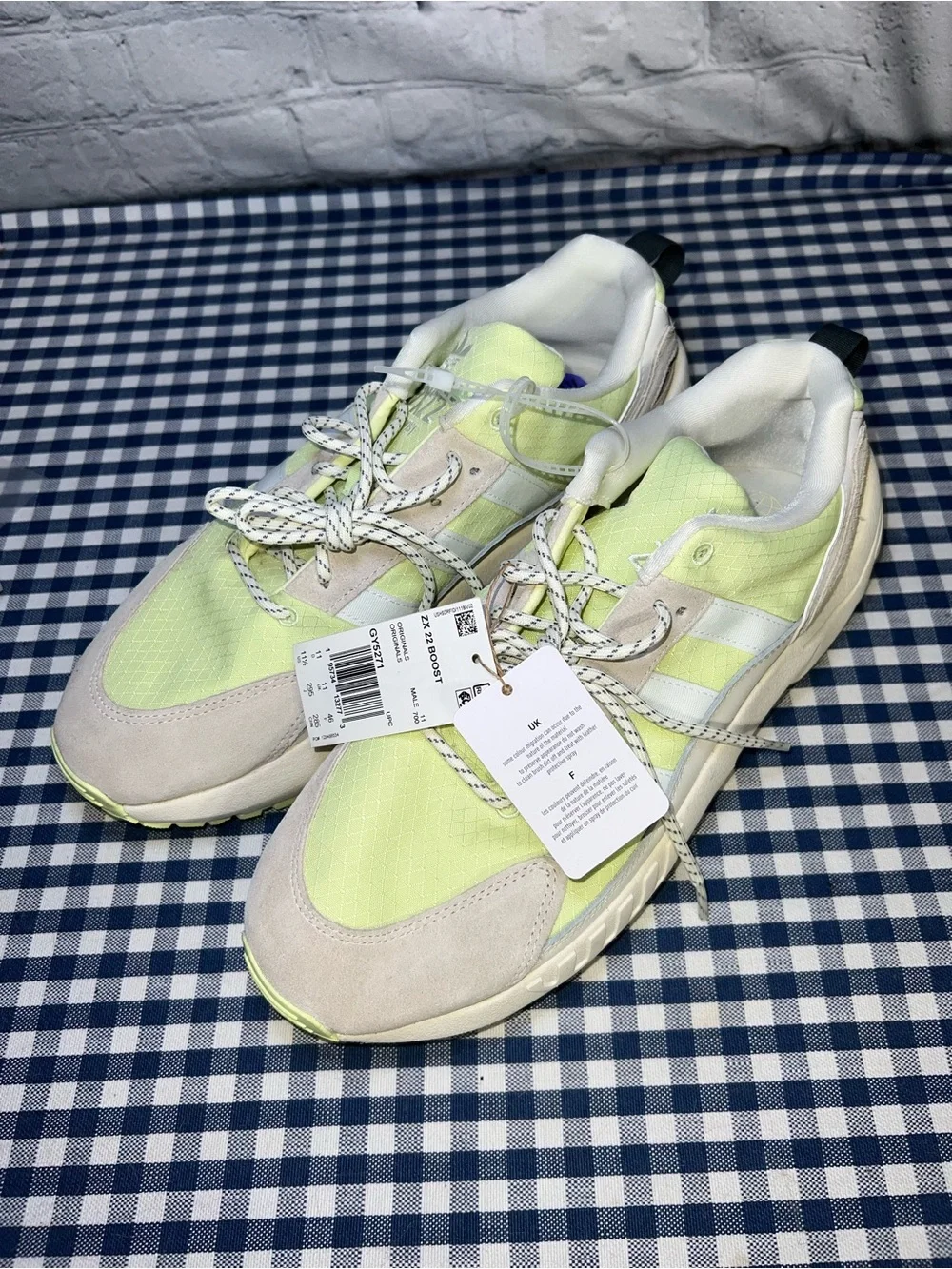 Adidas ZX 22 Boost GY5271 Lime Green Gray Men’s Size 11.5‎ NWT