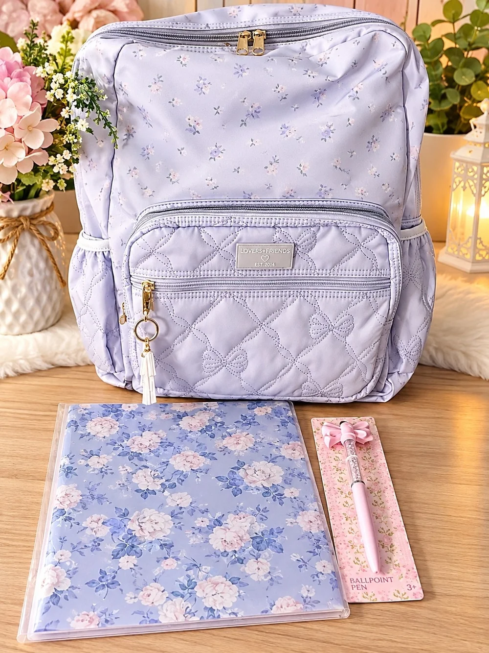Loveshack Fancy Everblooming Rosettes Target Backpack, Folders And Pen By Yoobi