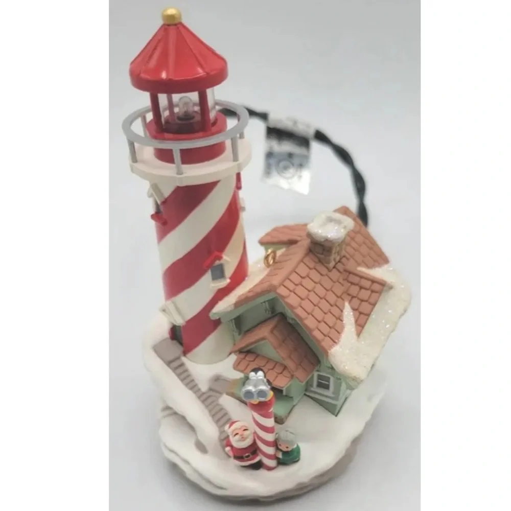 Hallmark Lighthouse Greetings Ornament Vintage 2003 Magic Series Grandmillennial