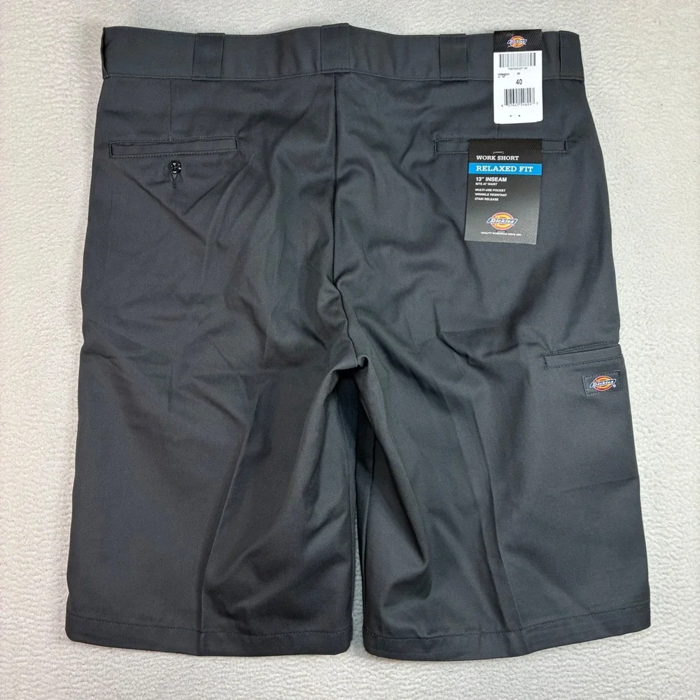 Dickies Work Shorts Men 40x13 Black Relaxed Fit Twill Skater Workwear Loose NWT