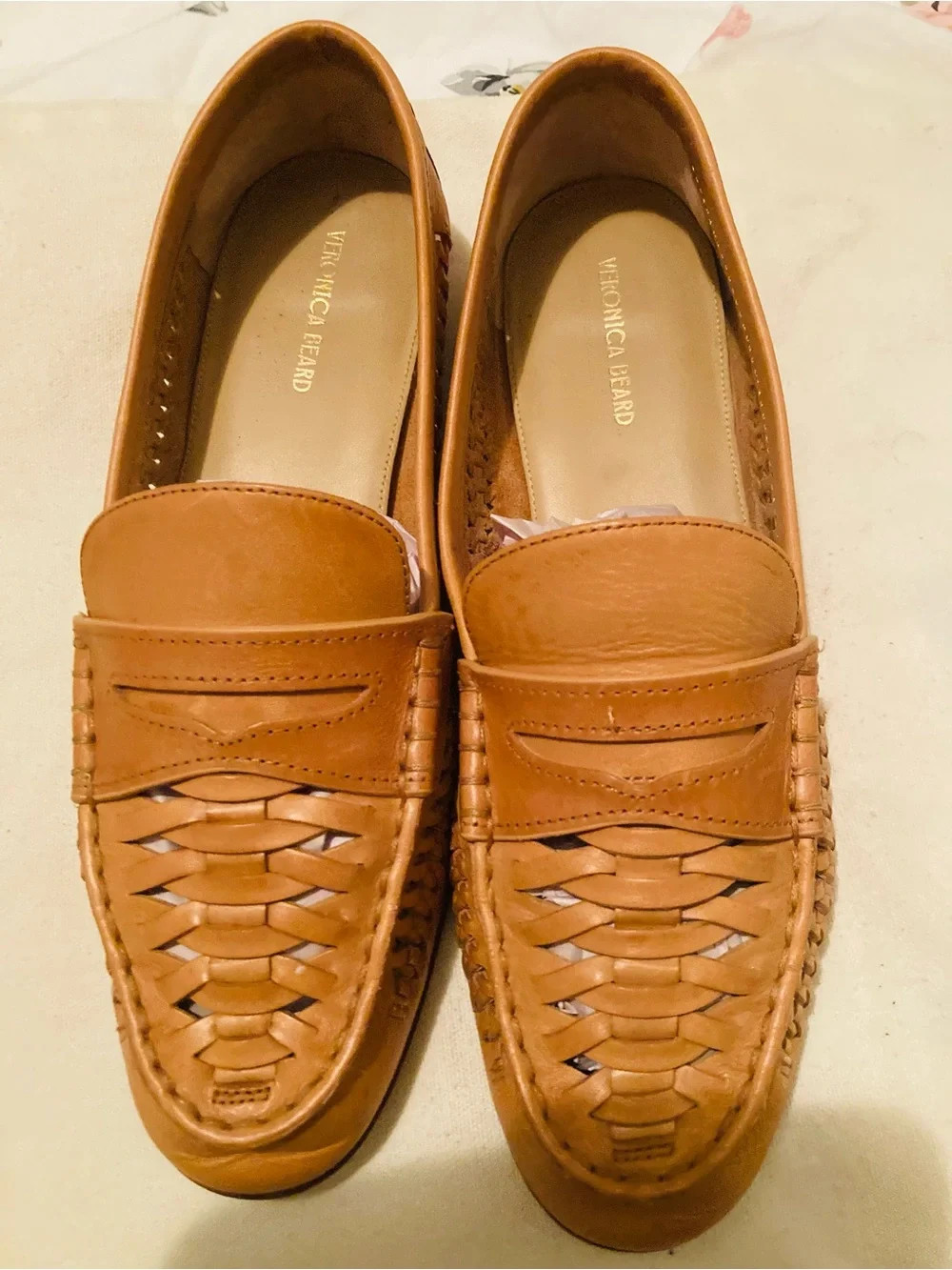 Veronica Beard handwoven leather