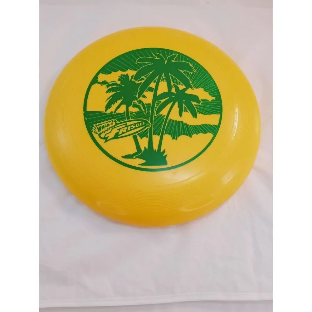 Wham-O Super Flyer Frisbee 180 Grams,‎ Color Yellow With Green Display