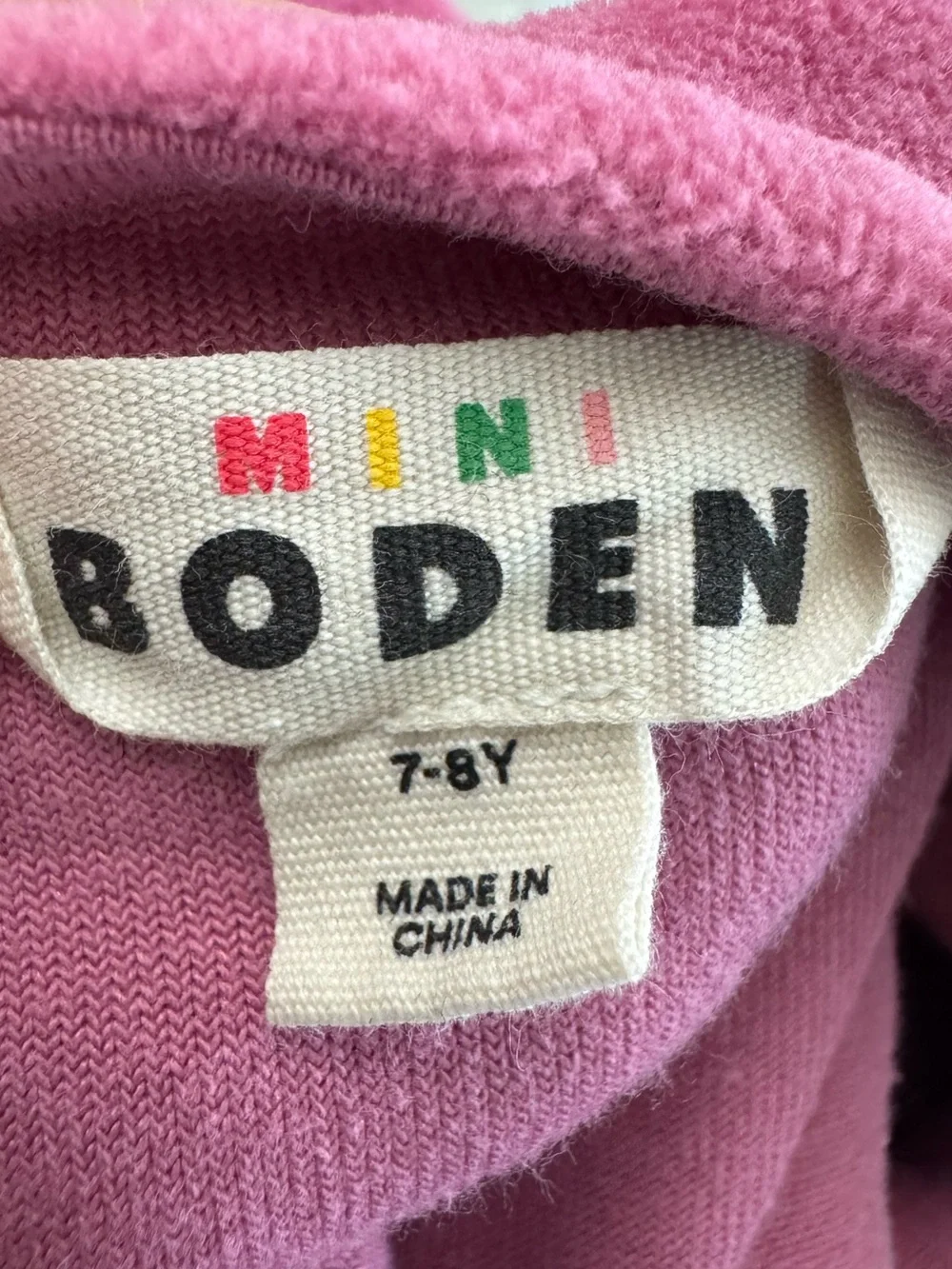 Mini Boden cozy rose silhouette