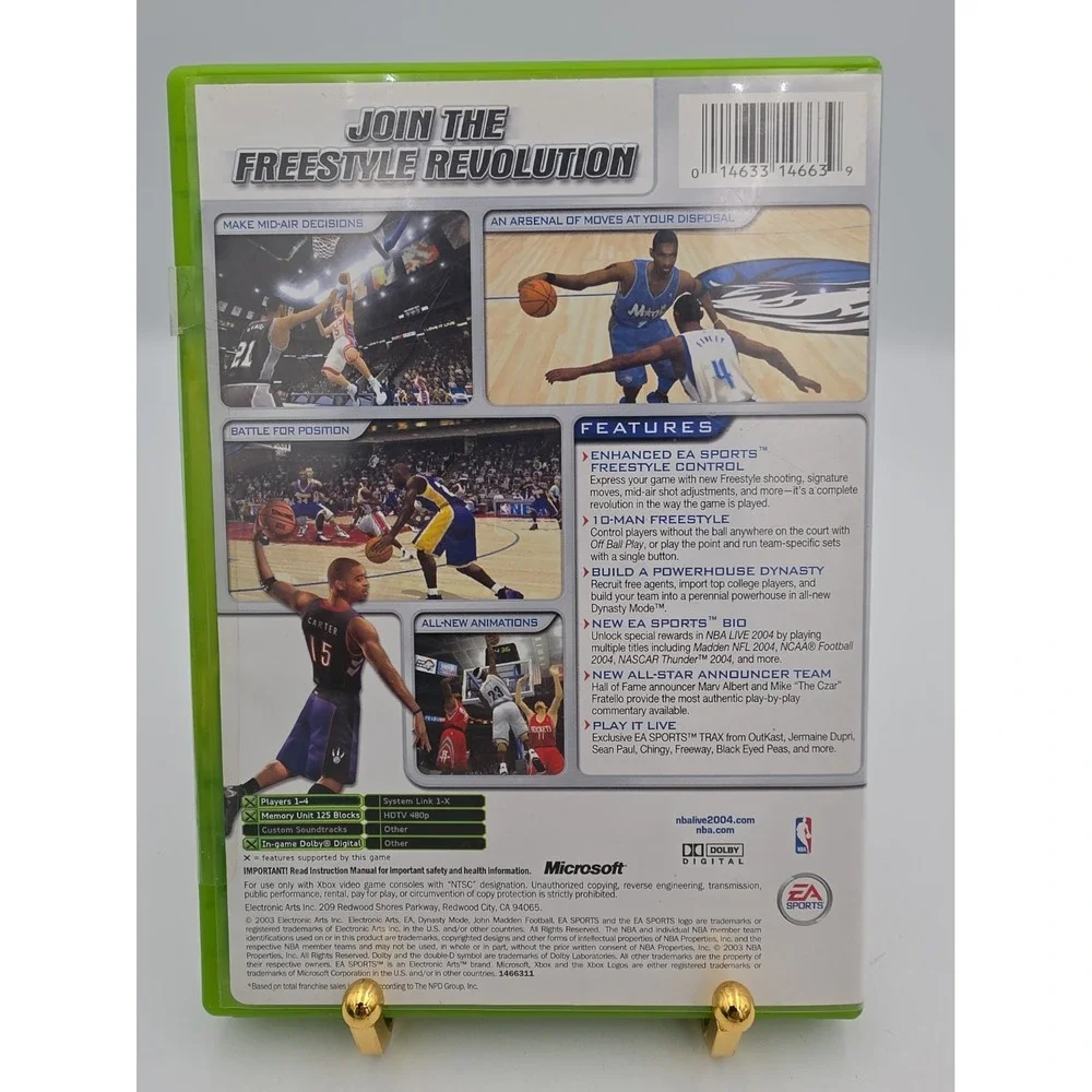NBA Live 2004 Microsoft Xbox EA Sports Basketball Game Complete Tested CIB