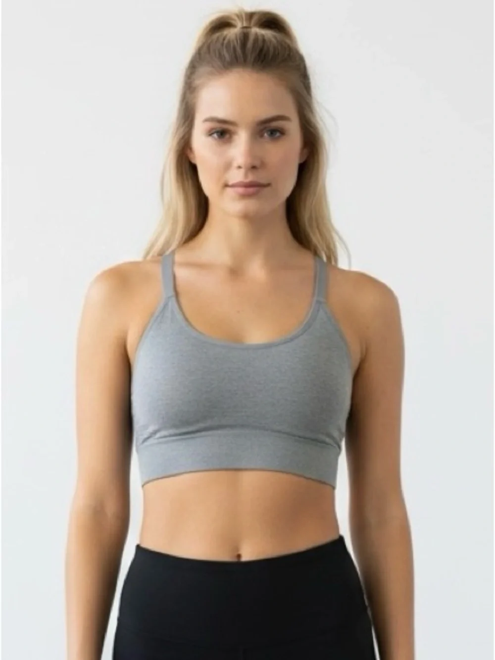4/$40 Primark Razor Back Athletic Grey Sports‎ Bra