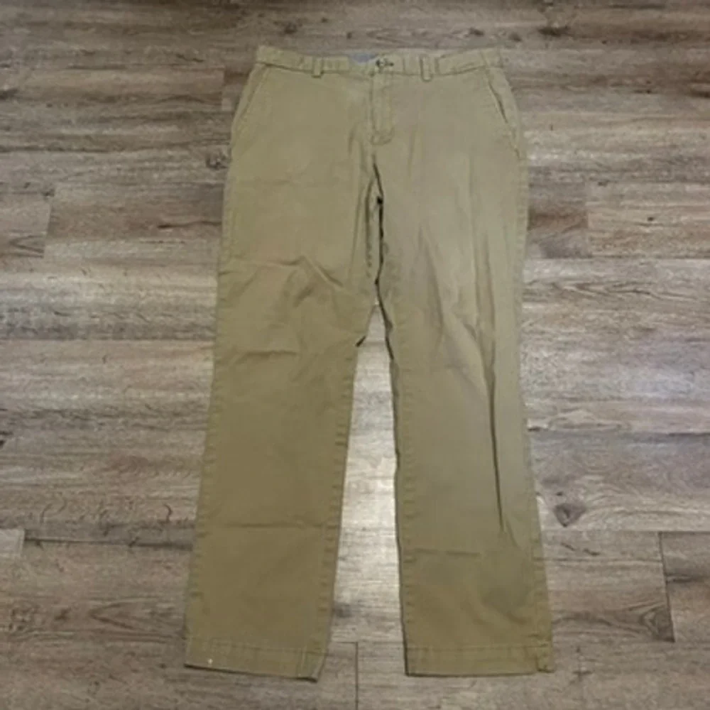 Banana Republic Aiden Chino Pants‎ Mens 36x32 Khaki Tan Slim Fit Stretch Cotton