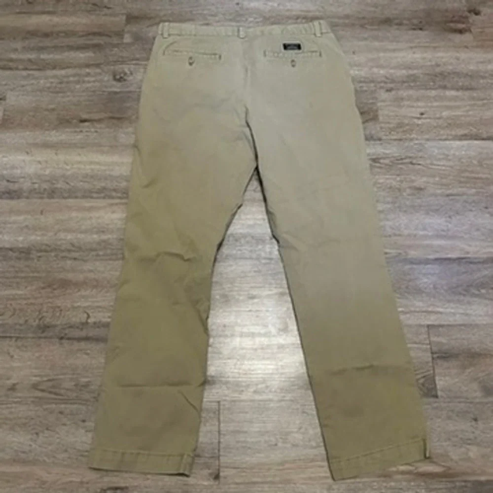 Banana Republic Aiden Chino Pants‎ Mens 36x32 Khaki Tan Slim Fit Stretch Cotton