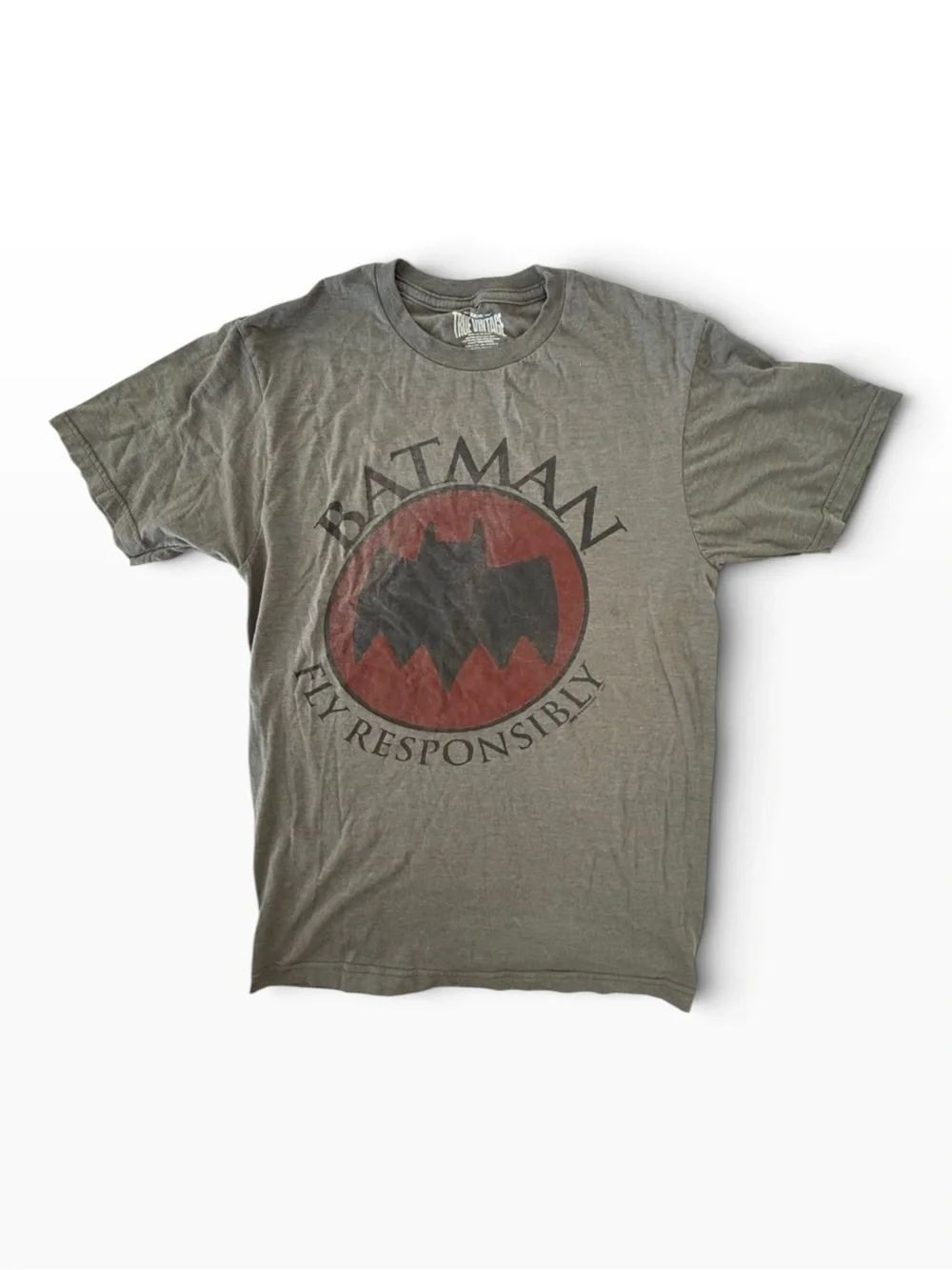 Batman 'Fly Responsibly' Graphic Tee - Gray size s