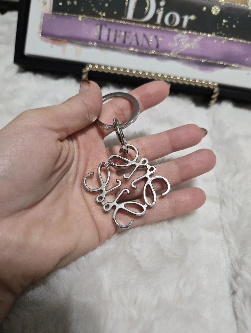 Loewe Anagram keyring Keychain Charm LIKE NEW!