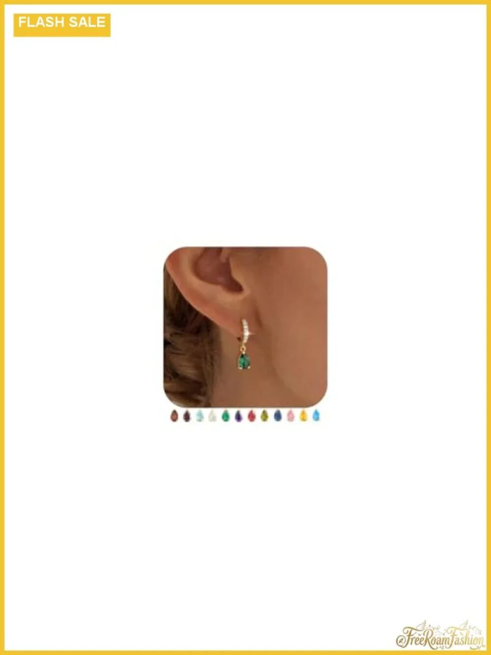 Dangle Diamond Birthstone Earrings Hypoallergenic Brass Women Gift