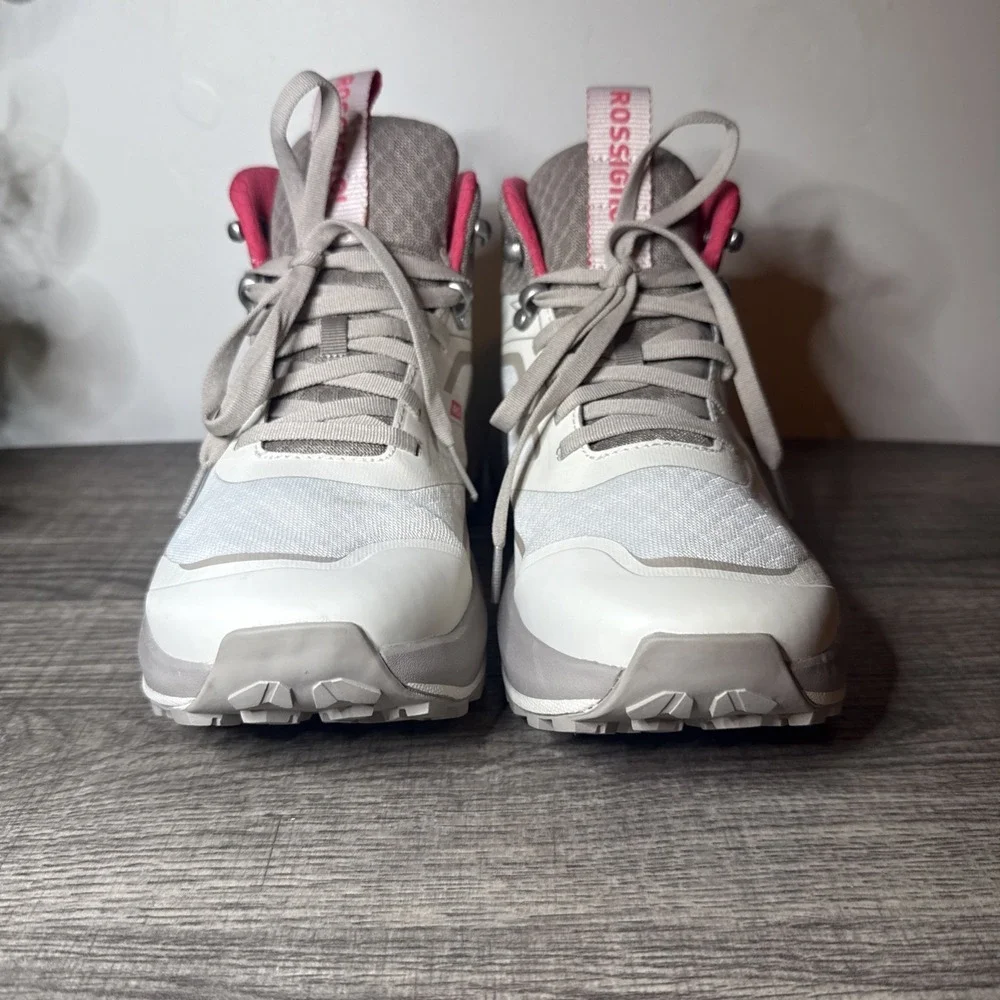 Rossignol Womens Hiking Shoes 6.5 White Gray Pink Trail Outdoor Sneakers