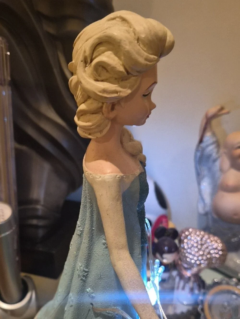 Disney Elsa-Inspired Blue Resin Figurine - By Disney Lights Up