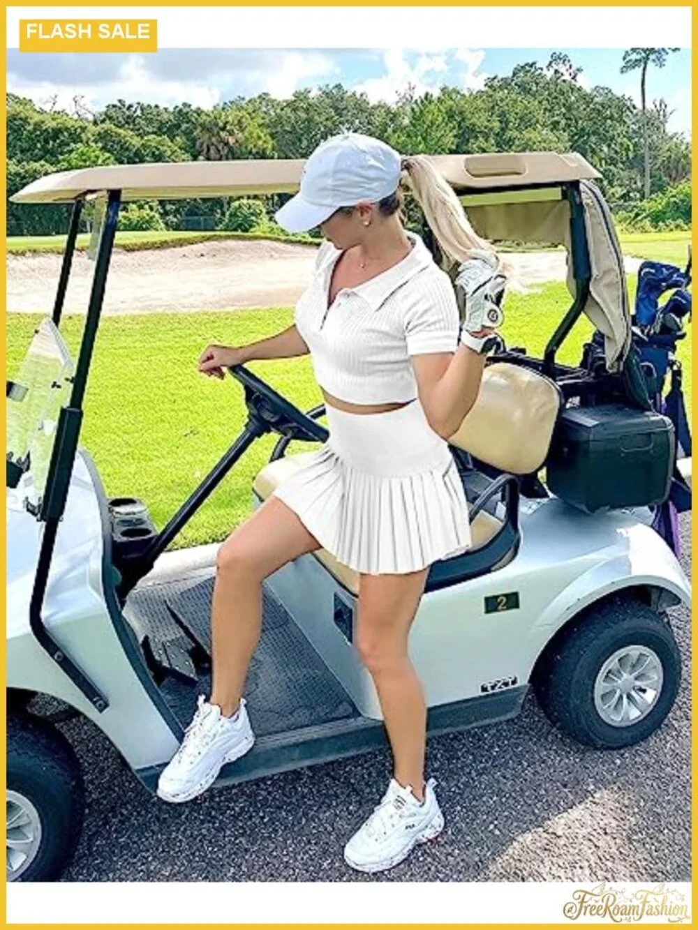 N/A pleated tennis