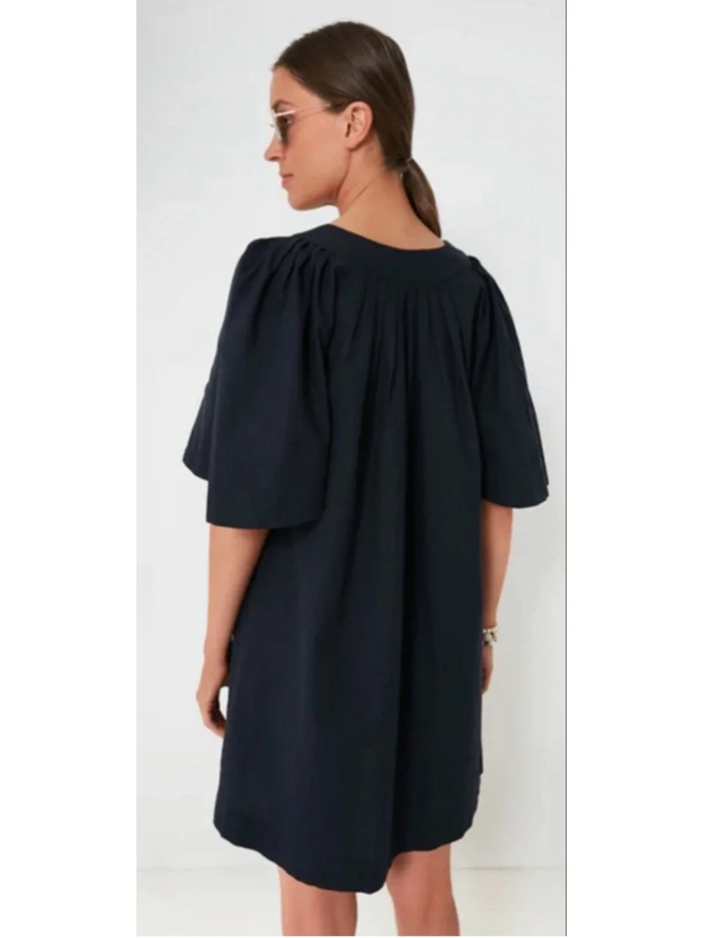 NWT Tuckernuck POMANDER PLACE Navy Finley Flutter Sleeve Mini Dress XL