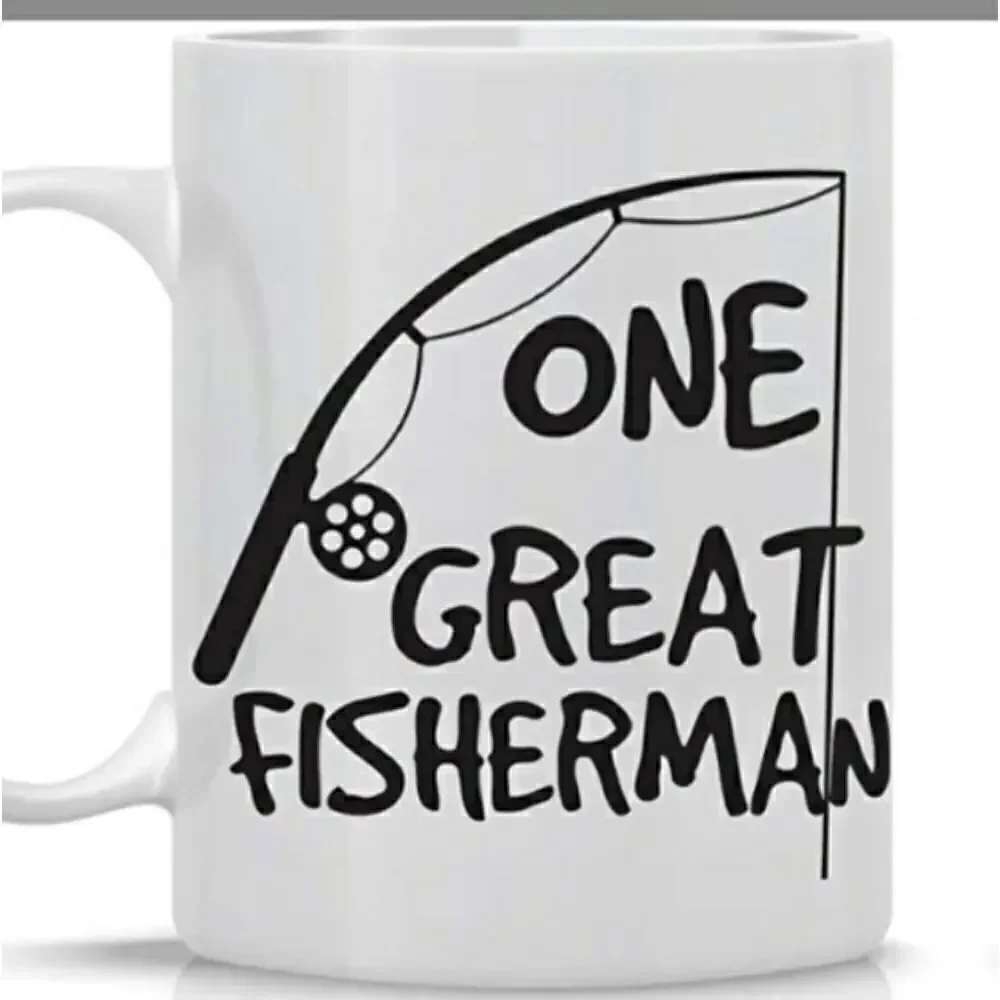 MugsBySandy, Coffee mug 15 oz, Pair of mugs, great fisherman & Best catch