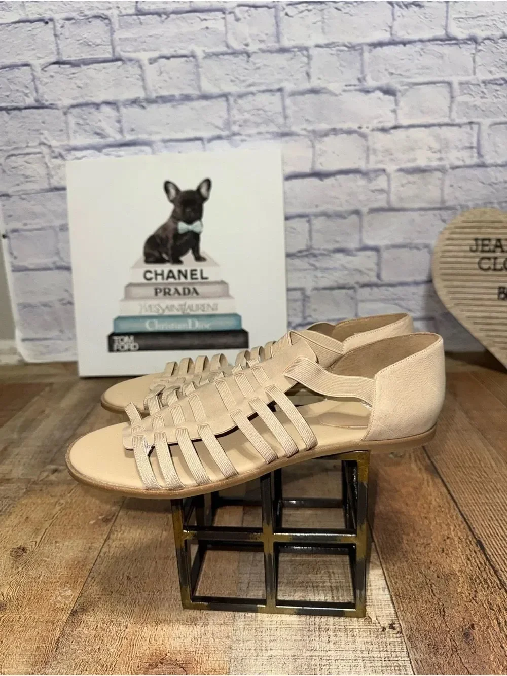 Eileen Fisher Rato strappy khaki leather sandals size 11