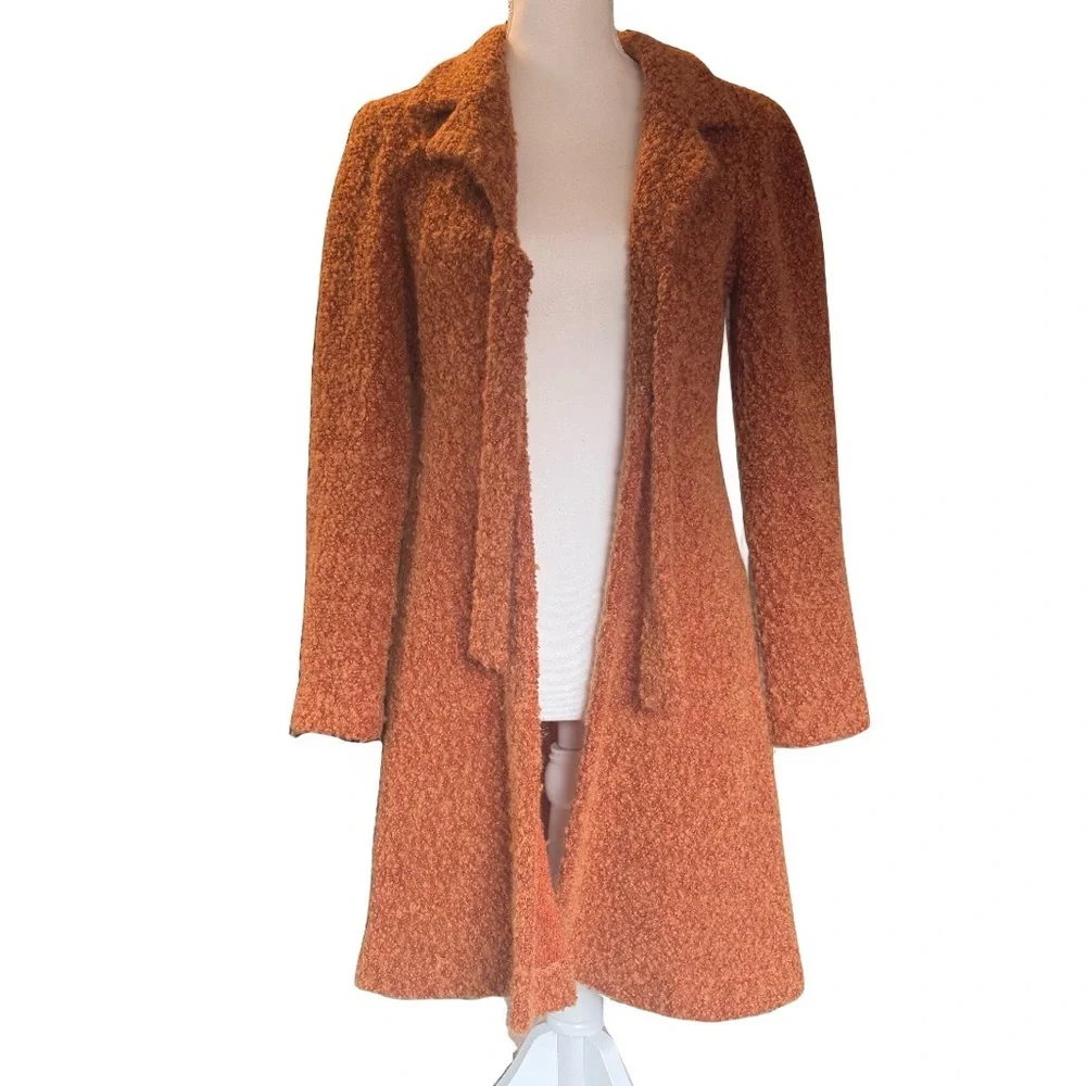 Bar à Beurre Montréal Textured Bouclé Open Front Cardigan/ duster/ Coat – Medium