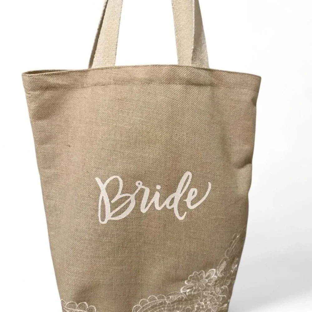 Bride‎ Tote Bag Floral Embroidery