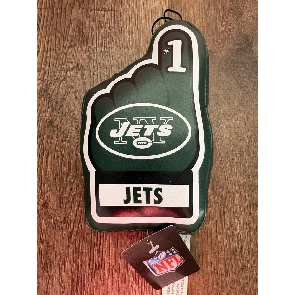 New York‎ Jets NFL Plush Green Foam Finger Ornament - 6 Inch with Tags