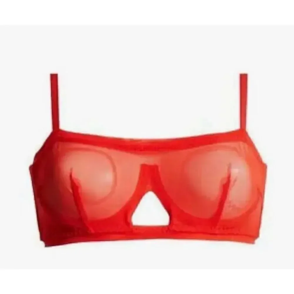 WE ARE HAH Free People NWT Adjustable Mesh Underwire Bandeau Bra B