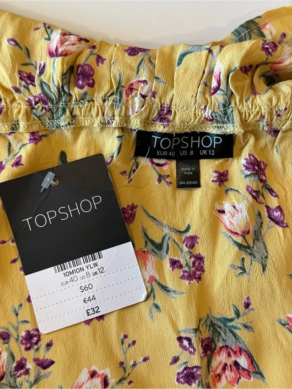 Topshop off shoulder