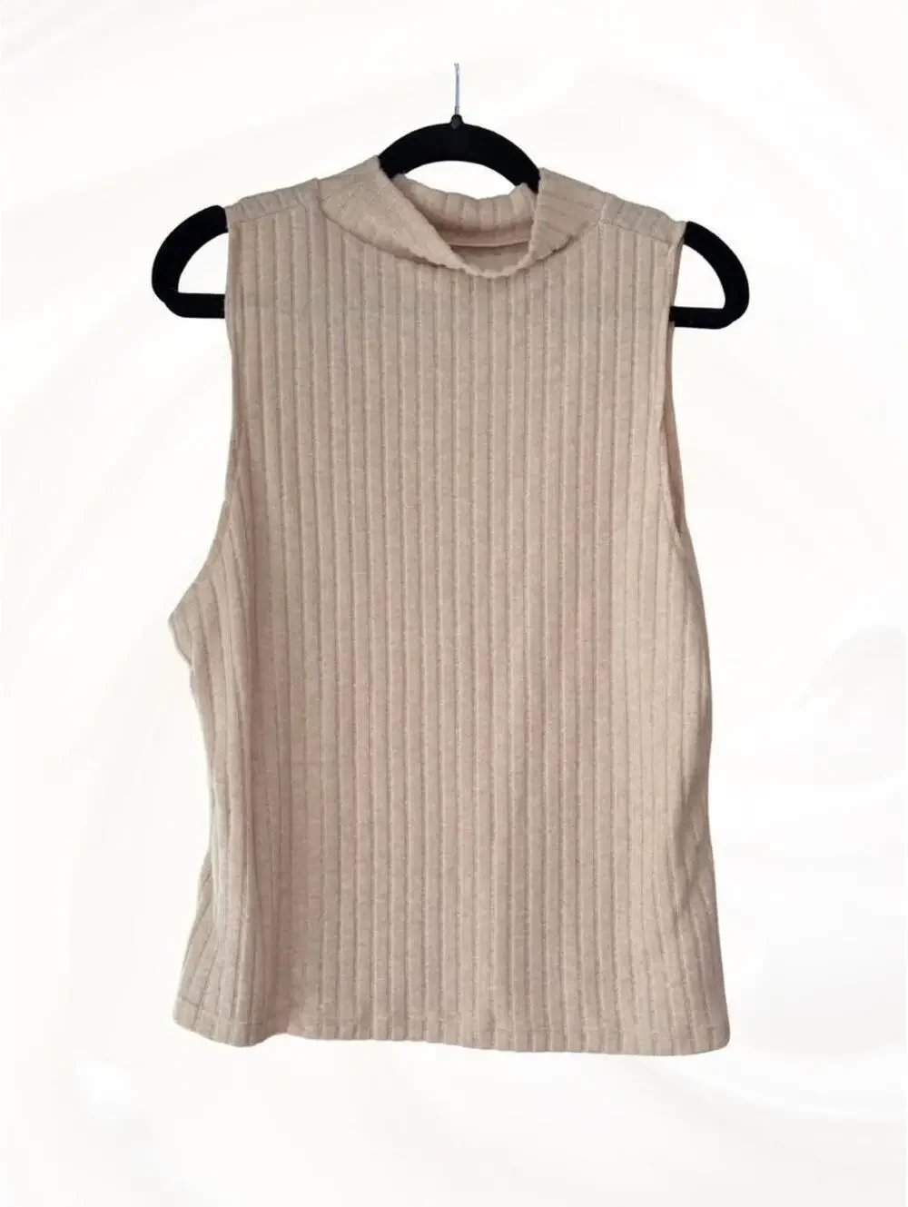 Shein Curve + Plus Women's Tan and Cream Blous