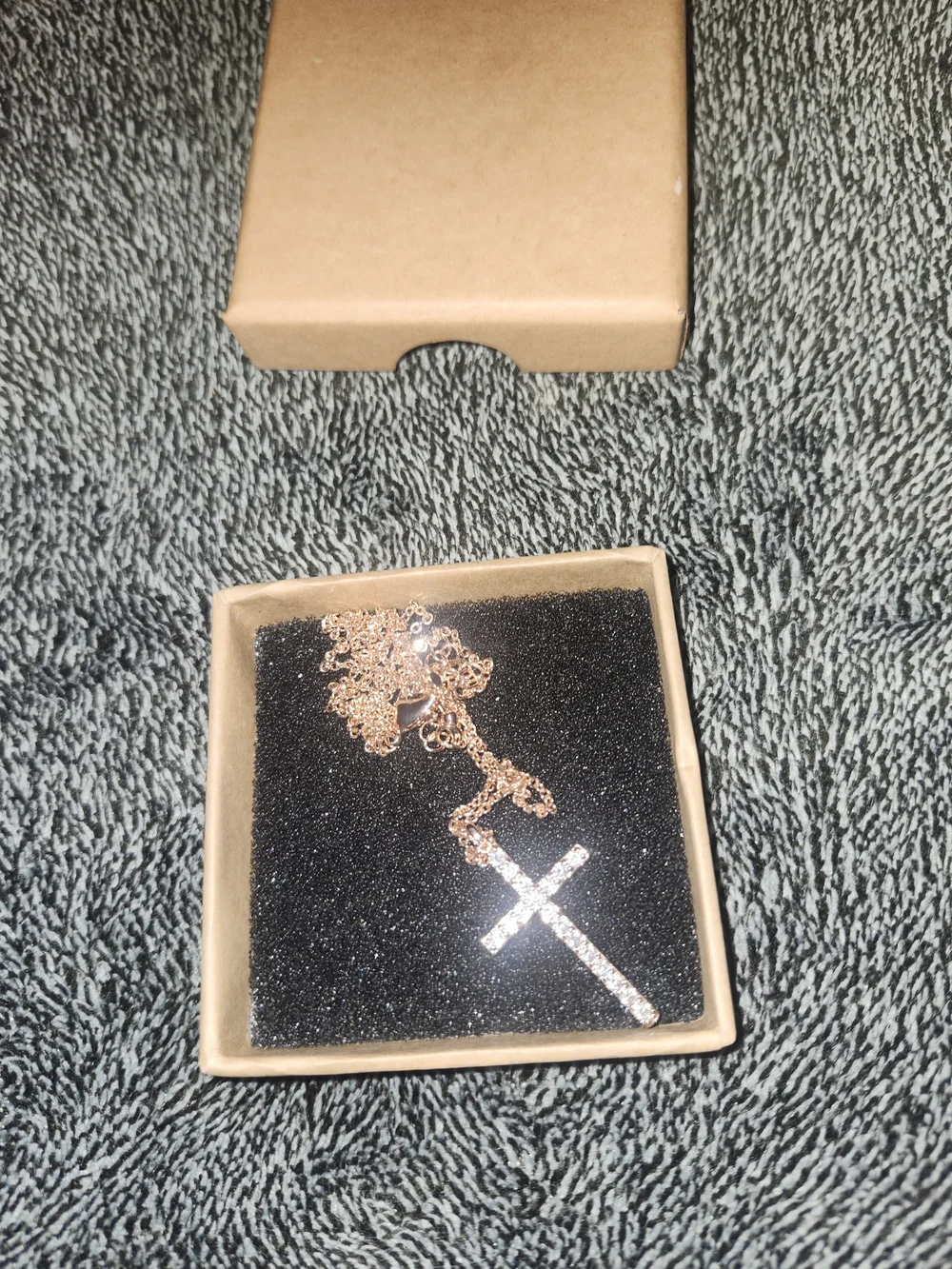 Rose Gold Cross Pendant Necklace