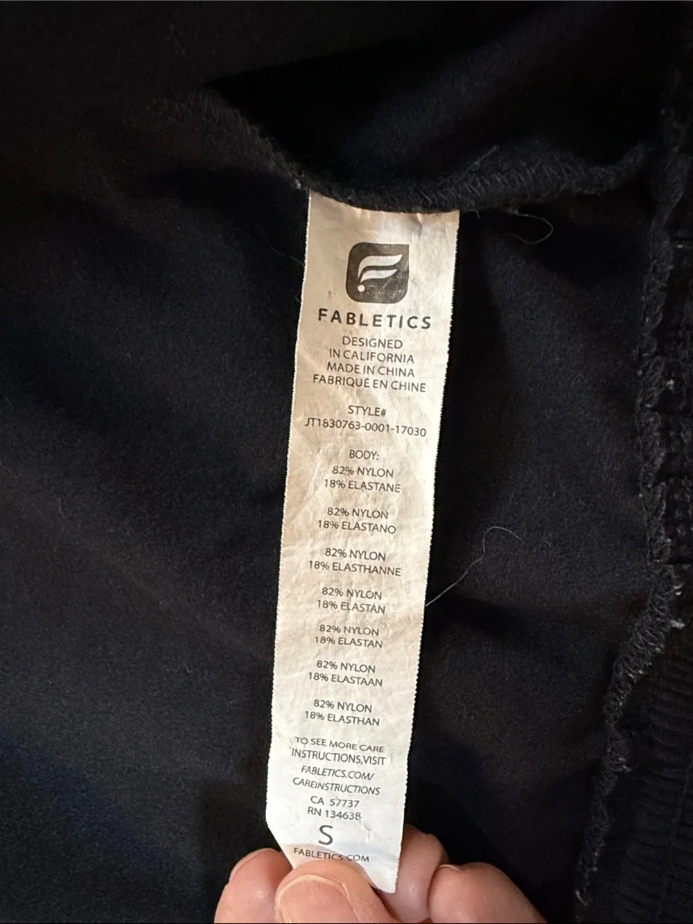Fabletics streamlined black