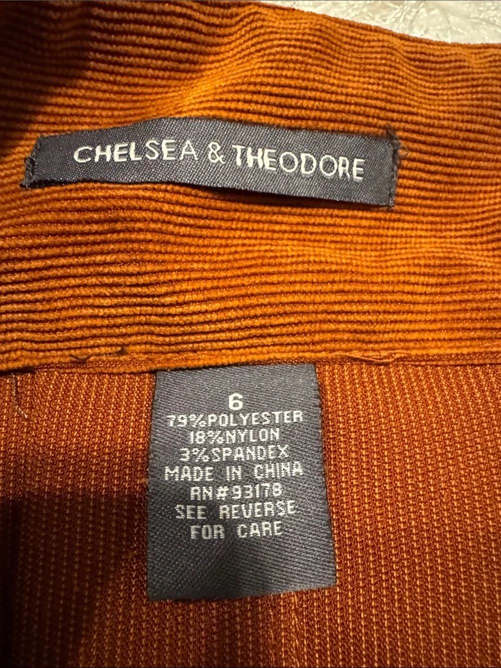 Chelsea & Theodore line corduroy
