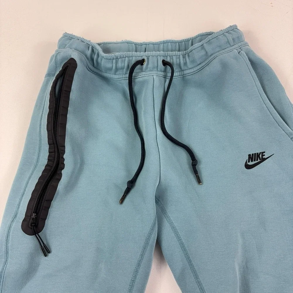 Nike Sweatpants Mens Medium Blue Fleece Joggers Zip Pocket Athletic FB8002-464