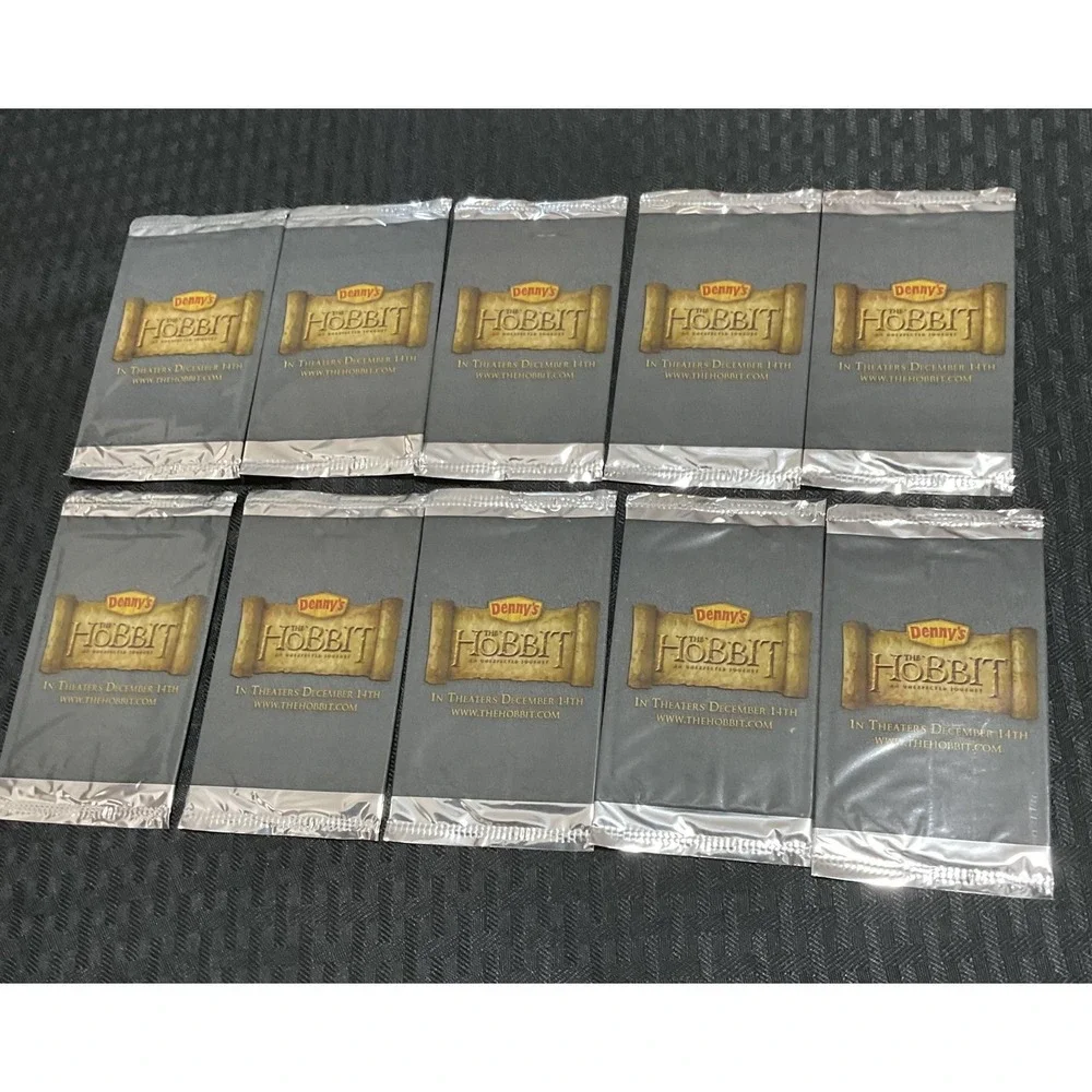 Lot of 10 The Hobbit Sealed Limited Edition Trading Card Packs Denny's 2012
