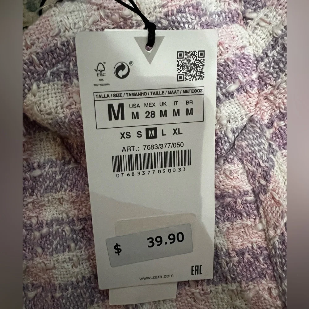Zara tweed plaid