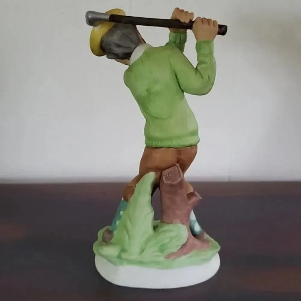 GREAT DAD'S DAY GIFT! Vintage Lefton Old Man Golfing Porcelain Figurine #2776