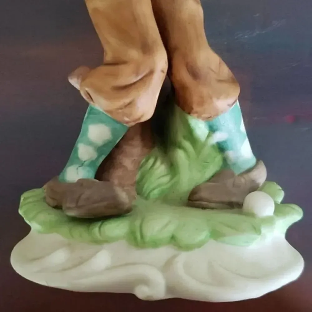 GREAT DAD'S DAY GIFT! Vintage Lefton Old Man Golfing Porcelain Figurine #2776