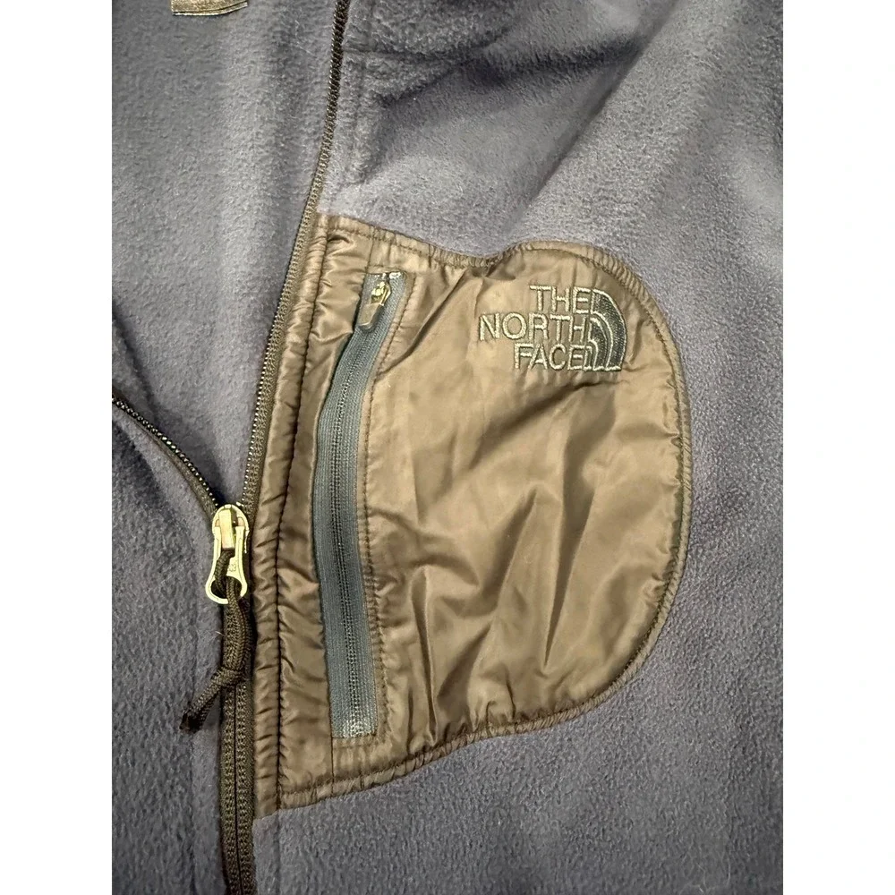 The North Face Mens‎ Full Zip Fleece Jacket Navy Blue L Regular Mock Neck