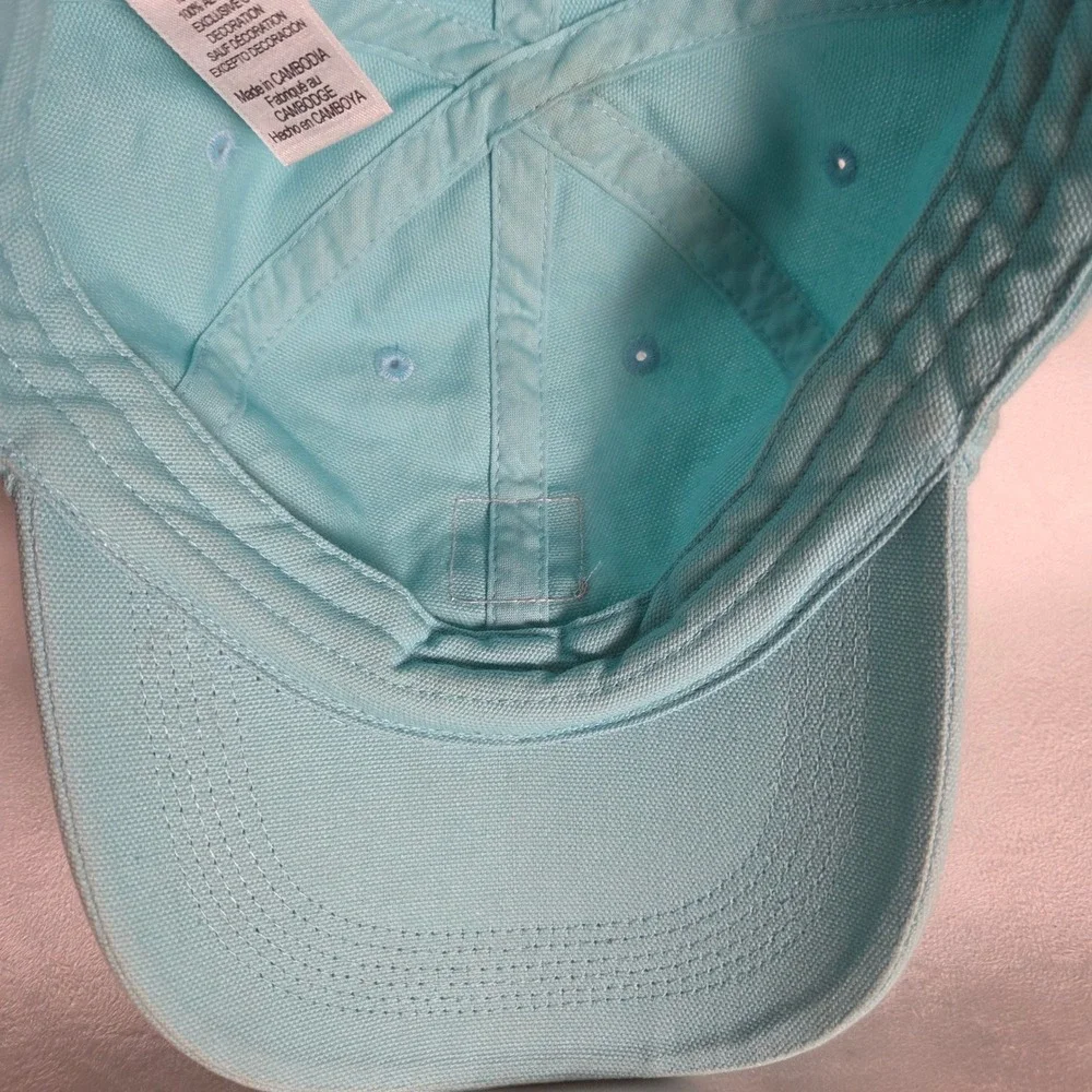 Carhartt Kids Canvas Baseball Cap Aqua Blue Adjustable Hat‎ One Size Outdoors
