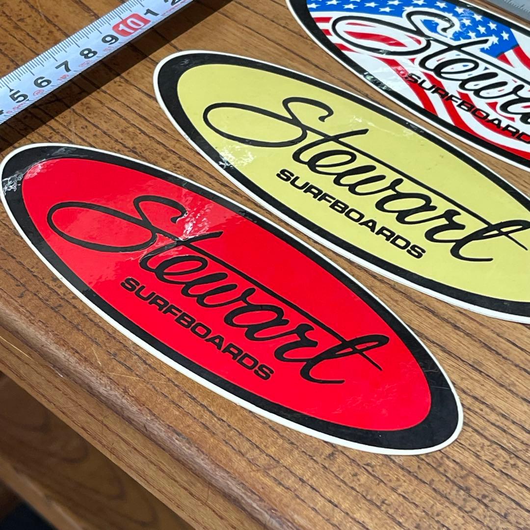 Stewart Surf 90s Sticker 3-Piece Set Rare US Authentic